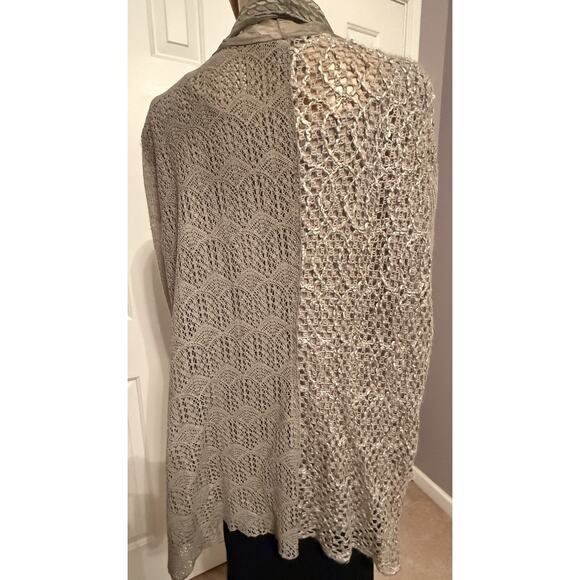 NWT Women's Multiples Lake House Sterling Cardigan & Tank Set, Size 1X - Picture 6 of 11